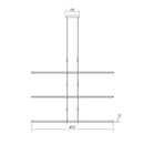 Sonneman 2806 Tik-Tak Stack 24-lt 48" 6-Tier LED Chandelier