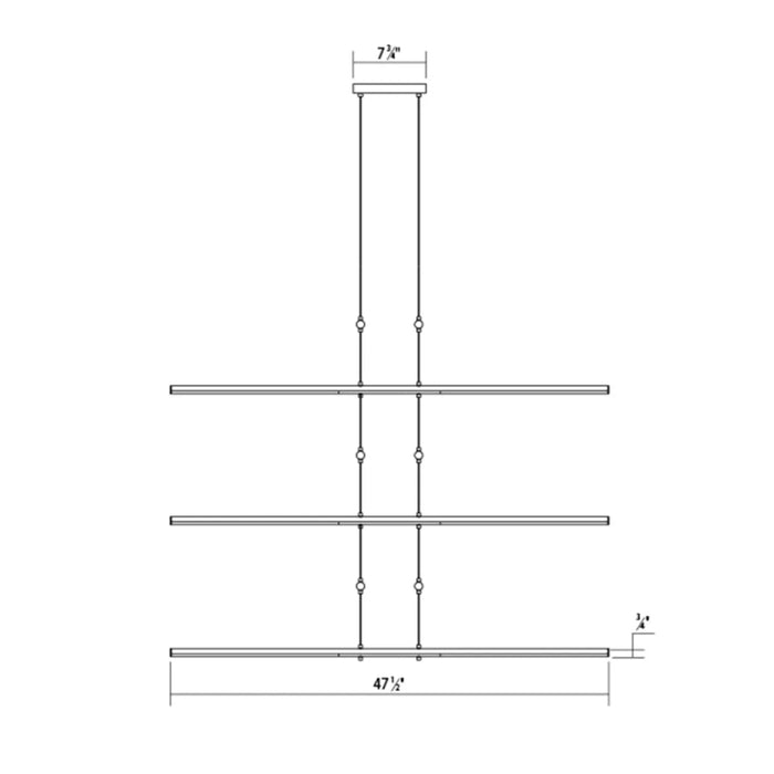 Sonneman 2806 Tik-Tak Stack 24-lt 48" 6-Tier LED Chandelier