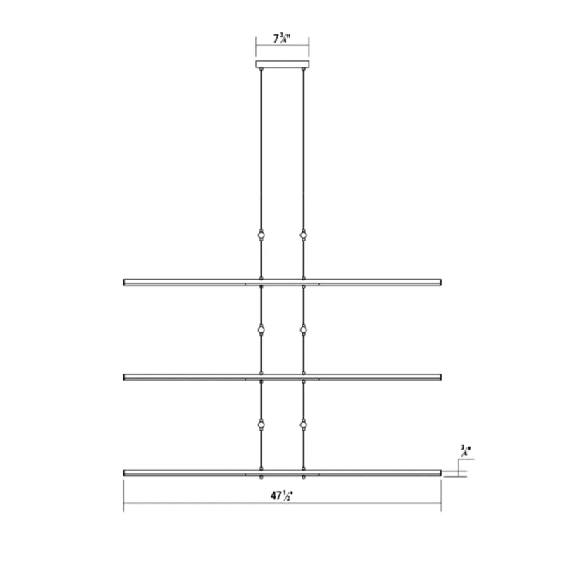 Sonneman 2806 Tik-Tak Stack 24-lt 48" 6-Tier LED Chandelier