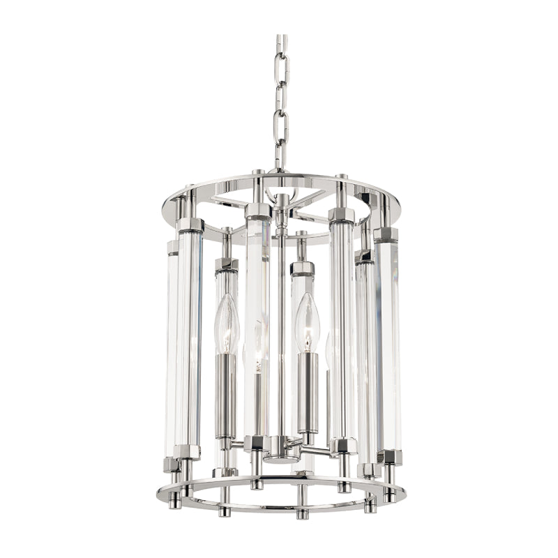 Hudson Valley 2812 Haddon 4-lt 12" Pendant-Polished Nickel