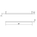 Sonneman 2814 Thin-Line 36" LED Indirect Wall Bar
