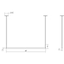 Sonneman 2818 Thin-Line 48" Two-Sided LED Pendant