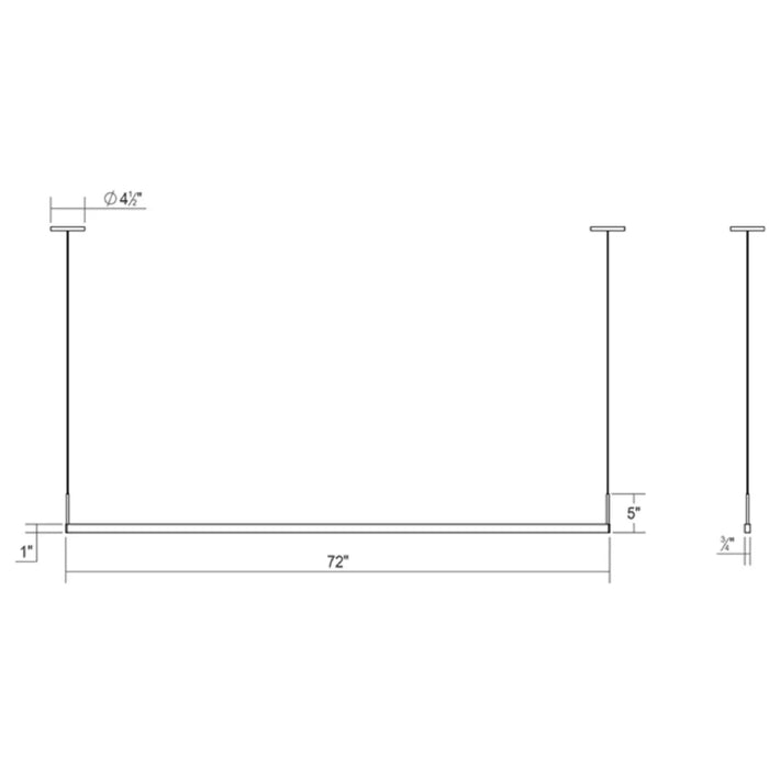 Sonneman 2818 Thin-Line 72" Two-Sided LED Pendant