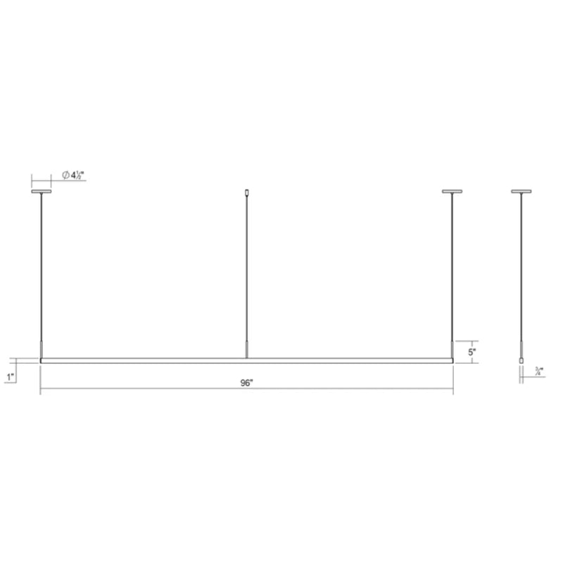 Sonneman 2818 Thin-Line 96" Two-Sided LED Pendant