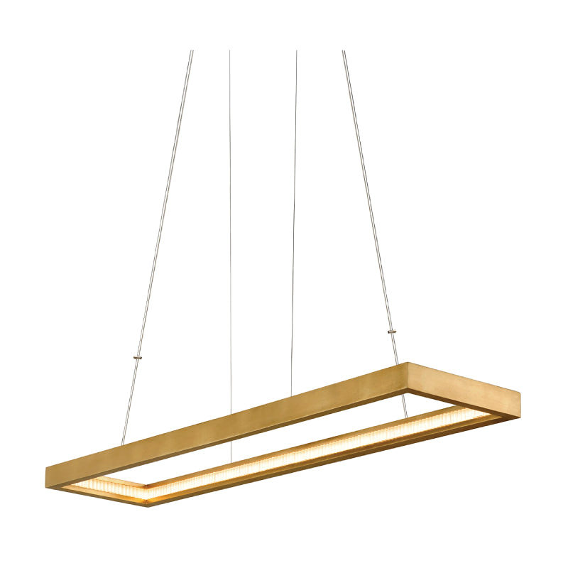 Corbett 285-51 Jasmine 1-lt 14" LED Linear Pendant-Gold Leaf