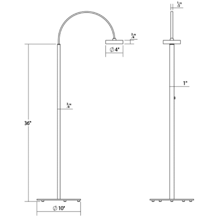 Sonneman 284 Pluck 43" Tall LED Floor Lamp