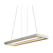 Corbett 285-51 Jasmine 1-lt 14" LED Linear Pendant-Silver Leaf
