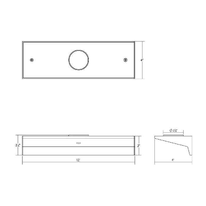 Sonneman 2852-FD Votives 2-lt 12" LED Wall Bar