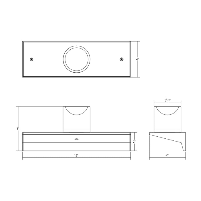 Sonneman 2852-LW Votives 2-lt 12" LED Wall Bar with Large Clear Etched Glass