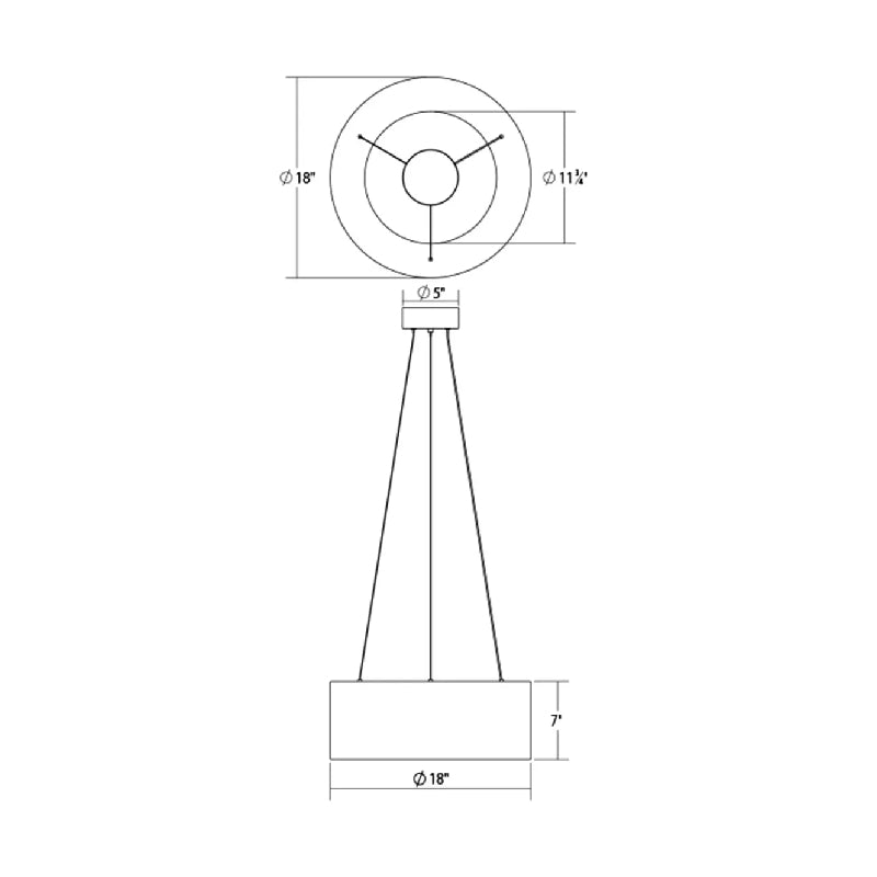 Sonneman 2863 Tromme 18" LED Pendant