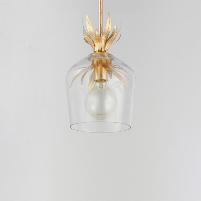 Maxim 2871 Paloma 1-lt 8" Pendant - Gold Leaf
