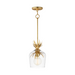 Maxim 2871 Paloma 1-lt 8" Pendant - Gold Leaf
