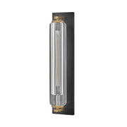 Hinkley 28925-LL Lourde 1-lt 26" Tall LED Outdoor Wall Sconce - Black with Heritage Brass accents