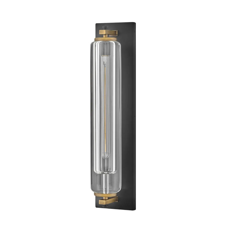 Hinkley 28925-LL Lourde 1-lt 26" Tall LED Outdoor Wall Sconce - Black with Heritage Brass accents