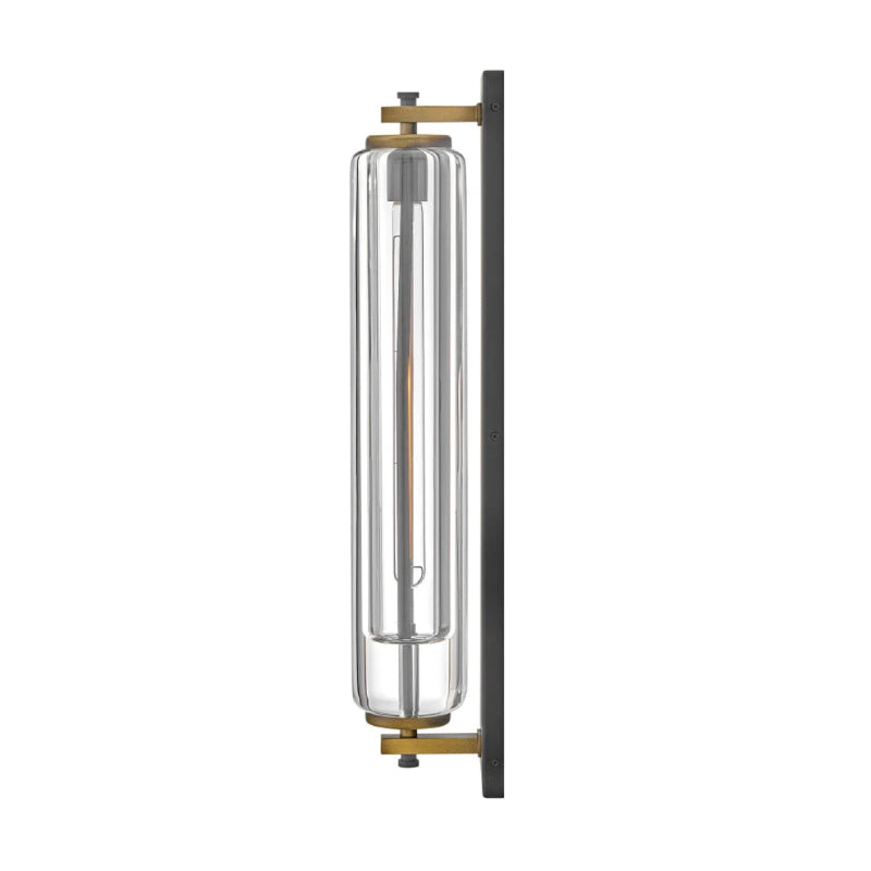 Hinkley 28925-LL Lourde 1-lt 26" Tall LED Outdoor Wall Sconce - Black with Heritage Brass accents
