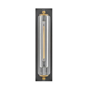 Hinkley 28925-LL Lourde 1-lt 26" Tall LED Outdoor Wall Sconce - Black with Heritage Brass accents