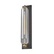 Hinkley 28925-LL Lourde 1-lt 26" Tall LED Outdoor Wall Sconce - Black with Heritage Brass accents