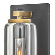 Hinkley 28925-LL Lourde 1-lt 26" Tall LED Outdoor Wall Sconce - Black with Heritage Brass accents