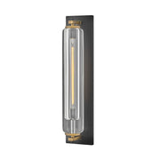 Hinkley 28925-LL Lourde 1-lt 26" Tall LED Outdoor Wall Sconce - Black with Heritage Brass accents