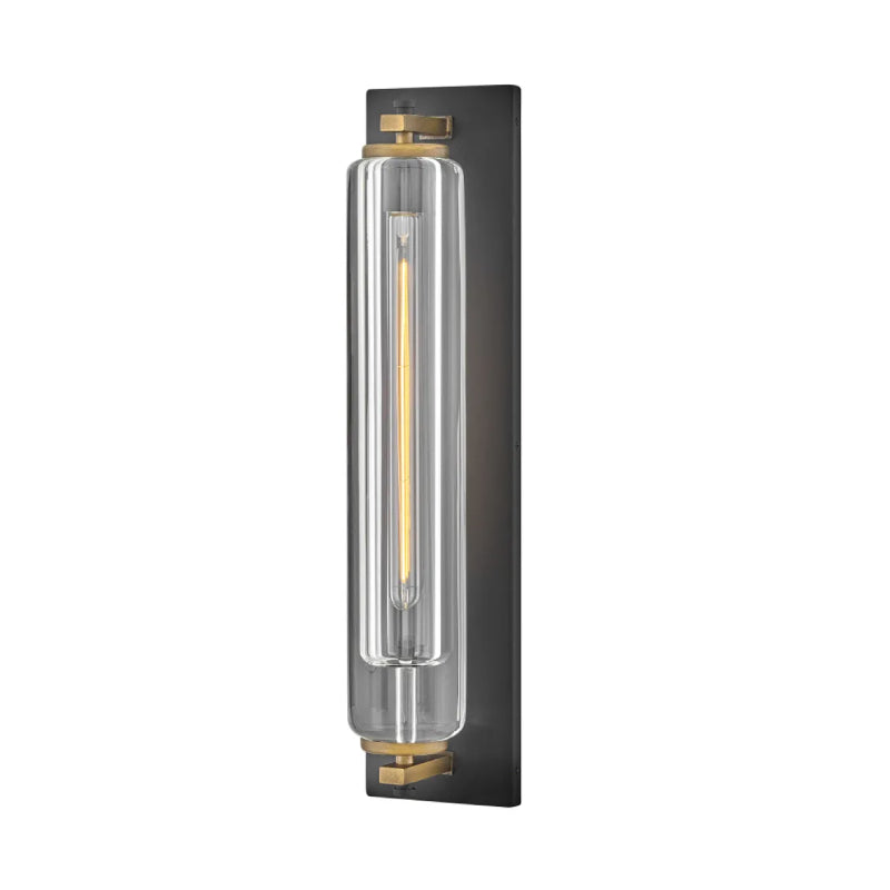Hinkley 28925-LL Lourde 1-lt 26" Tall LED Outdoor Wall Sconce - Black with Heritage Brass accents