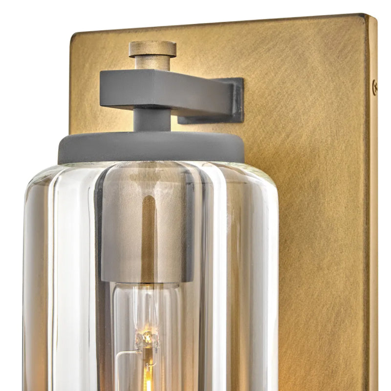 Hinkley 28925-LL Lourde 1-lt 26" Tall LED Outdoor Wall Sconce - Heritage Brass with Black accents