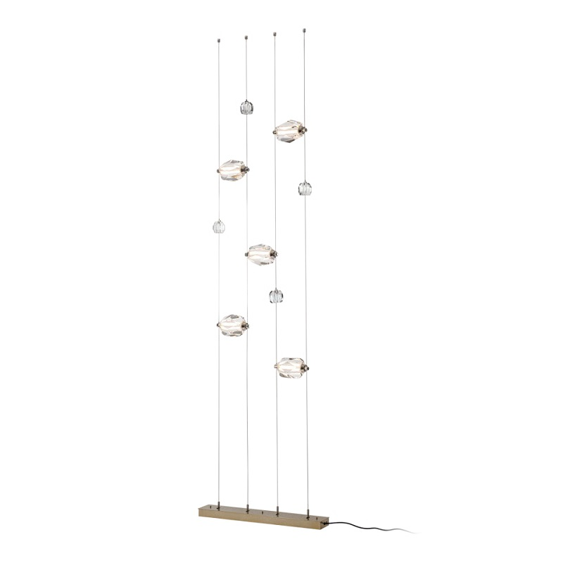 Hubbardton Forge 289470 Gatsby 5-lt 28" LED Floor to Ceiling Plug-In Lamp - Modern Brass