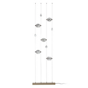Hubbardton Forge 289470 Gatsby 5-lt 28" LED Floor to Ceiling Plug-In Lamp - Modern Brass