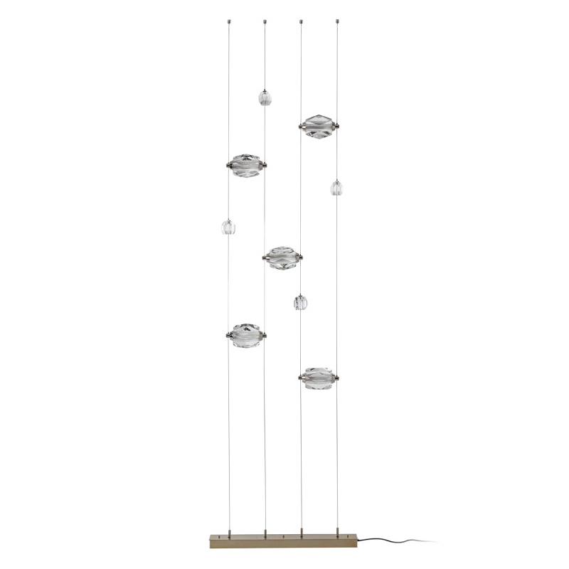 Hubbardton Forge 289470 Gatsby 5-lt 28" LED Floor to Ceiling Plug-In Lamp - Modern Brass