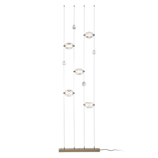 Hubbardton Forge 289470 Gatsby 5-lt 28" LED Floor to Ceiling Plug-In Lamp - Modern Brass