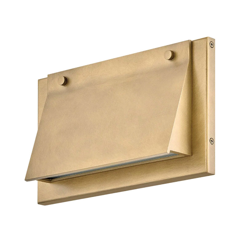 Hinkley 28996 Fold 1-lt 12" LED Outdoor Wall Mount Lantern -Heritage Brass