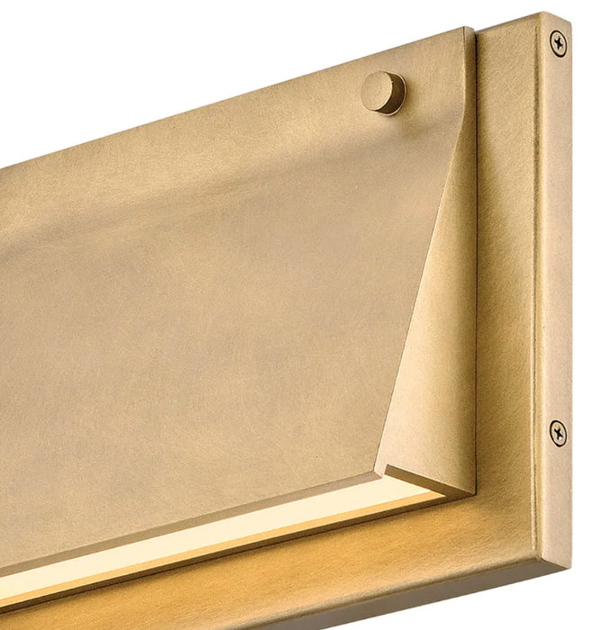 Hinkley 28996 Fold 1-lt 12" LED Outdoor Wall Mount Lantern -Heritage Brass