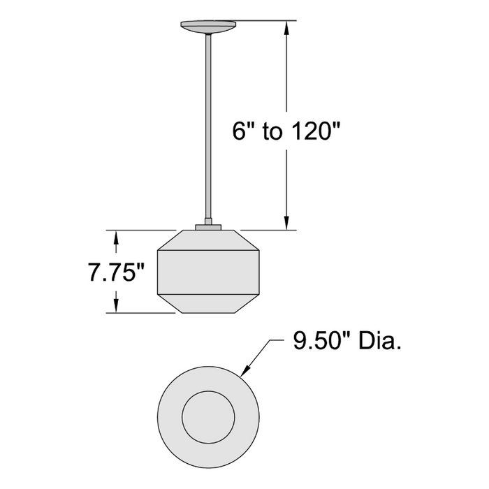 Access 29011 Clarity 1-lt 10" LED Pendant