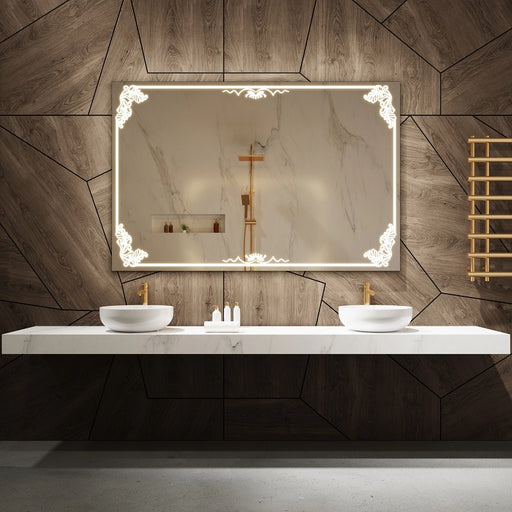 Paris Mirror Baroque 60" x 36" LED Front-Lit Mirror