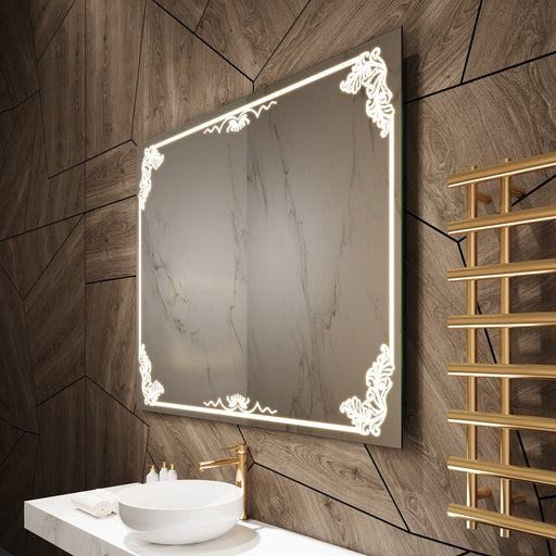 Paris Mirror Baroque 48" x 36" LED Front-Lit Mirror