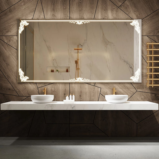 Paris Mirror Baroque 85" x 40" LED Front-Lit Mirror