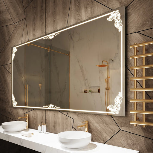 Paris Mirror Baroque 85" x 40" LED Front-Lit Mirror