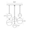 Sonneman 2915 Grapes 6-lt 12" LED Round Multipoint Pendant - Large