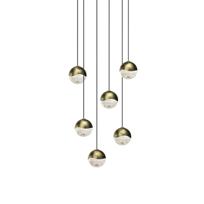 Sonneman 2915 Grapes 6-lt 11" LED Round Multipoint Pendant - Small