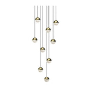 Sonneman 2916 Grapes 9-lt 13" LED Chandelier - Small Brass