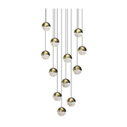 Sonneman 2917 Grapes 12-lt 17" LED Chandelier - Medium Brass
