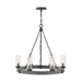 Hinkley 29206 Sawyer Medium 6-lt 24" LED Outdoor Single Tier Chandelier, 12V - Aged Zinc
