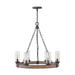 Hinkley 29206 Sawyer Medium 6-lt 24" LED Outdoor Single Tier Chandelier, 12V - Sequoia