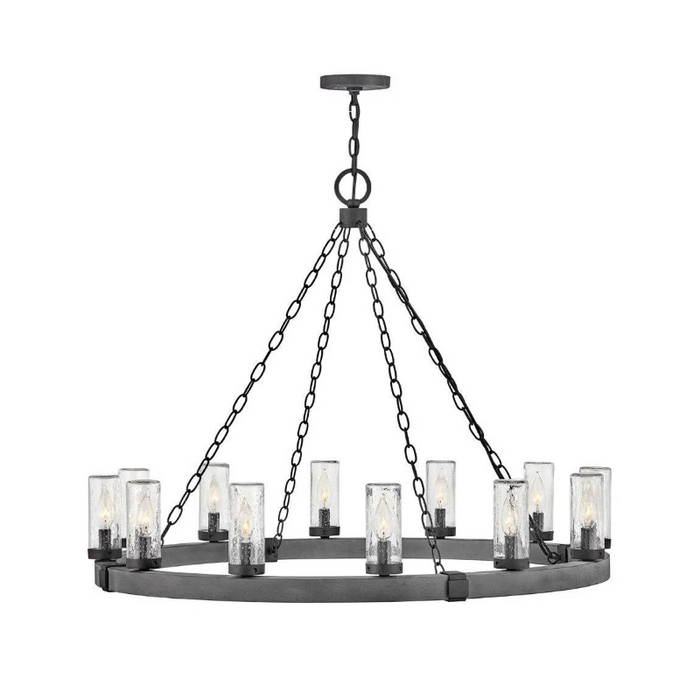 Hinkley 29207 Sawyer 12-lt 38" LED Outdoor Chandelier