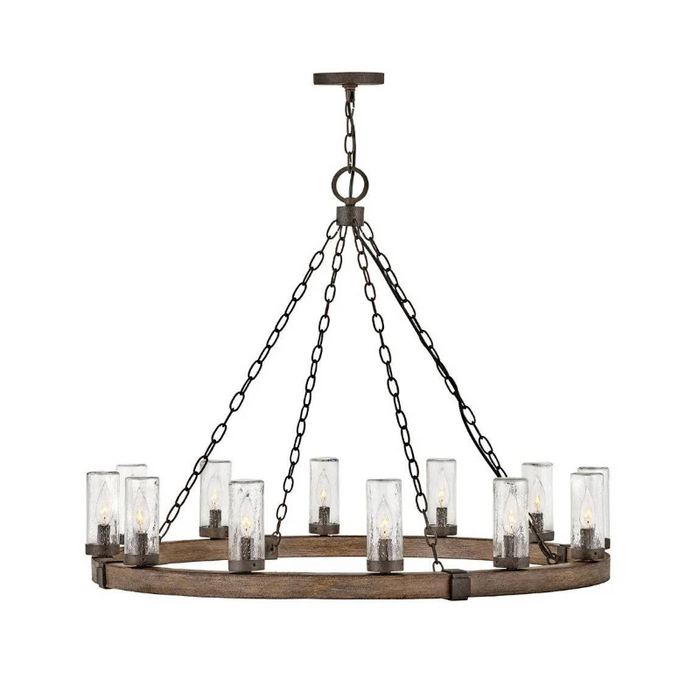 Hinkley 29207 Sawyer 12-lt 38" LED Outdoor Chandelier