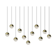 Sonneman 2922 Grapes 11-lt 37" LED Pendant - Medium Brass