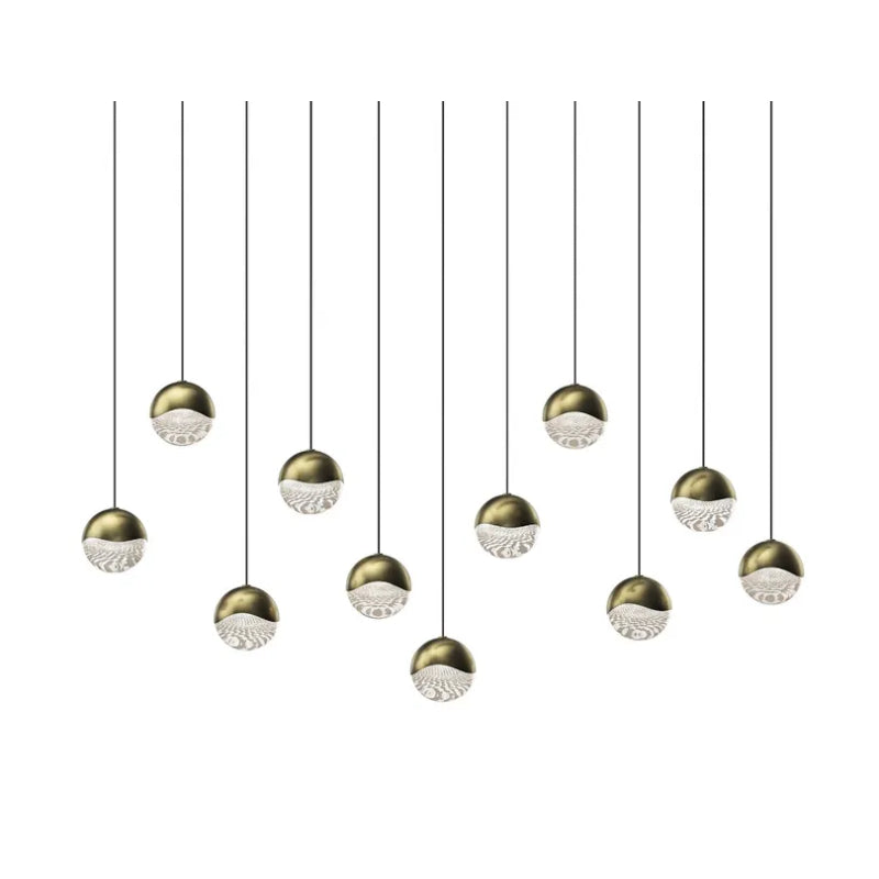 Sonneman 2922 Grapes 11-lt 37" LED Pendant - Medium Brass