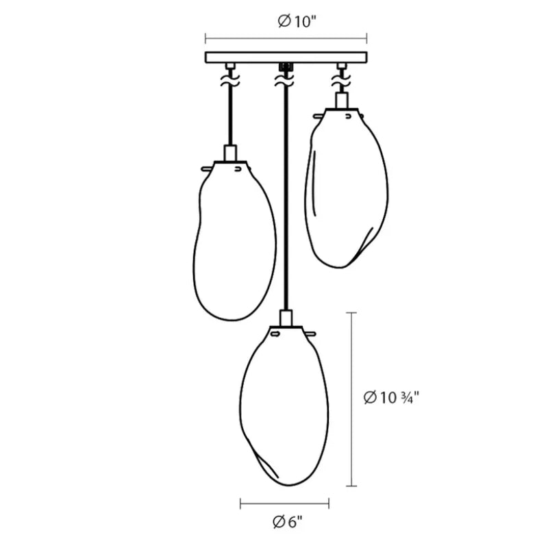 Sonneman 2971 Liquid 3-lt 14" LED Round Chandelier