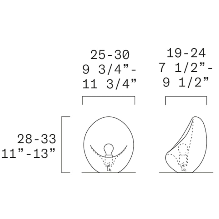 Leucos Lightbody T 13" Tall LED Table Lamp