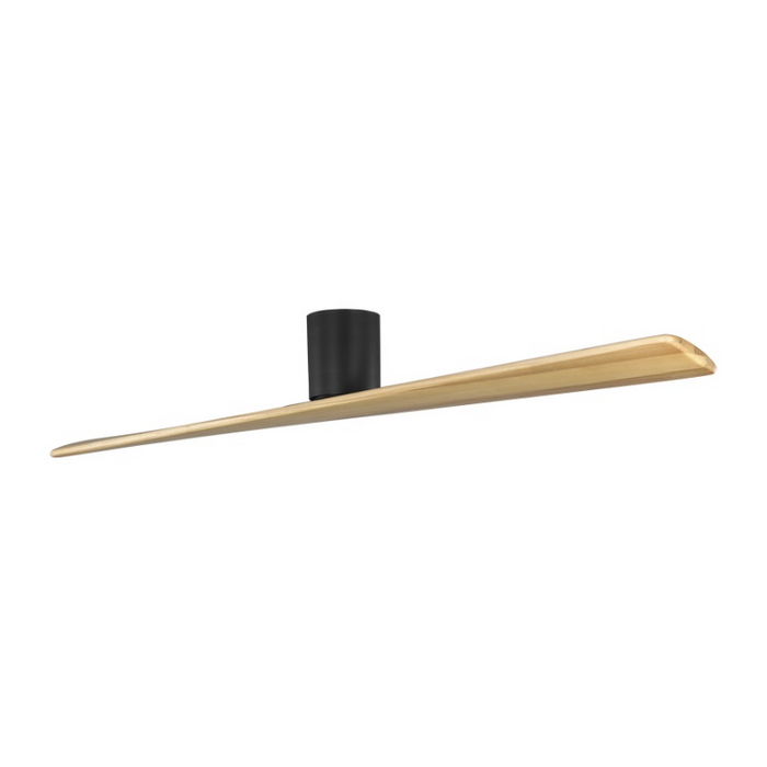 Visual Comfort 2PLSMH72 Plank Smart 62" Indoor/Outdoor Hugger Ceiling Fan - Midnight Black/Natural Honey
