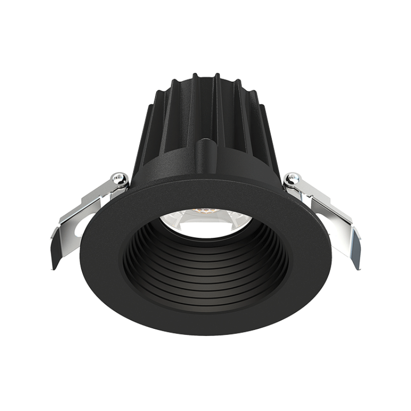 Lotus JXL-COB02-R09W 2" 9W LED Round Economy Recessed Downlight, 5CCT Selectable - Baffle Black/Black